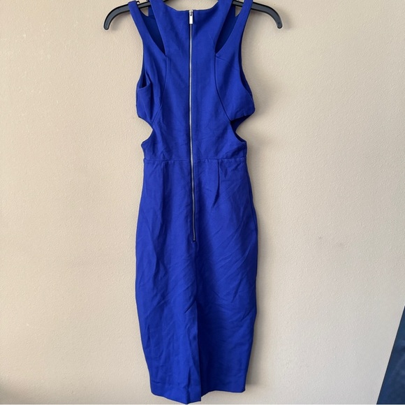 NWT French Connection Royal Blue Lula Stretch Cage Back Dress Size 0 - Picture 8 of 11